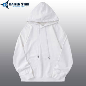 Sweat à capuche oversize pour homme en coton 100% écologique, respirant, coupe-vent, uni, logo personnalisé sur le devant, 300 grammes, 500 grammes - Product Image 6