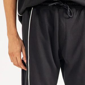 Pantalones cortos de gimnasio entrenamiento correr 100% algodón Multi paneles cintura media Casual sólido transpirable entrenamiento pantalones cortos para hombres - Product Image 2