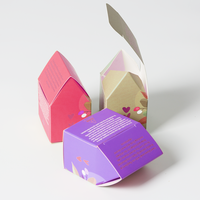 Boîtes de carton papier ivoire à pli inversé imprimé personnalisé pour petite entreprise revêtement UV doublure éponge pour l'emballage de la machine à vapeur de douche