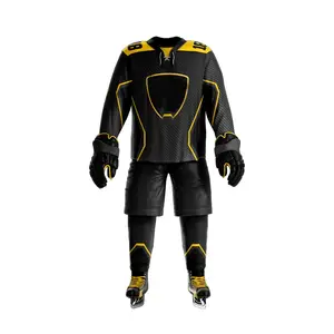 カスタムメイドのチームホッケーユニフォームはプロのアイスホッケージャージを着用