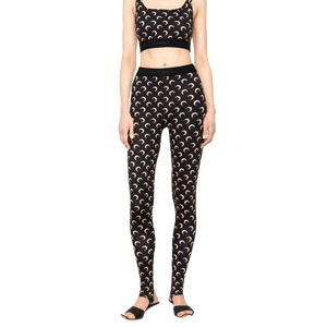 Taille haute 100 pour cent coton Leggings et soutien-gorge ensemble pour les femmes respirant Stretch doux tenue décontracté personnalisé taille haute mode - Product Image 2