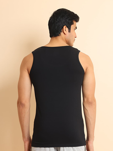 Comfortable Durable <b>Black</b> <b>Vest</b> Stretchable Summer Tank Tops <b>Knitted</b> Weaving Method for Daily Wear and Casual Style - Product Image 5