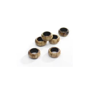 Rond de serviette en incrustation d'os et pièce design à bord rond en acier avec table de restaurants utilisent des objets décoratifs - Product Image 6