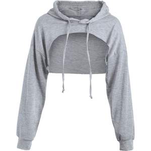 Short Hoodies Street Wear Women Solid <b>Long</b> Sleeve Casual Hoodie Tops <b>Ladies</b> Fashion New Loose <b>Sweatshirts</b> - Product Image 2