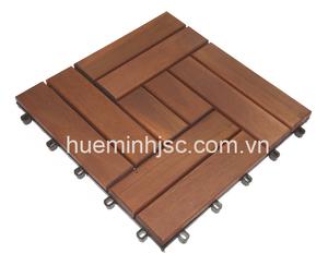 Moderna Baldosa de Madera de Acacia de 10 Listones, Encajable, Fácil de Montar, Ecológica, de Vietnam, para Jardín y Hogar - Product Image 3