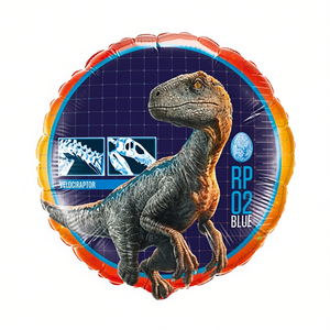 Ballon en aluminium Jurassic World 46 cm Velociraptor bleu RP02 Décoration de fête - Product Image 2