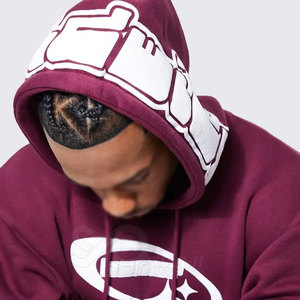 Concevez votre propre logo Meilleures ventes de sweats à capuche à impression bouffante avec logo personnalisé Sweats à capuche à impression bouffante - Product Image 4