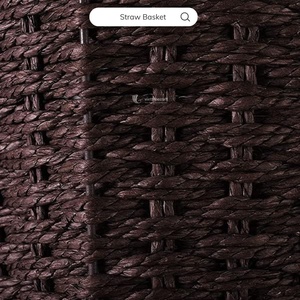 ตะกร้าหวายทรงกลม ตะกร้าใส่ขยะแบบสาน สำหรับห้องนอน ห้องน้ำ สำนักงาน และบ้าน ขายส่ง - Product Image 3