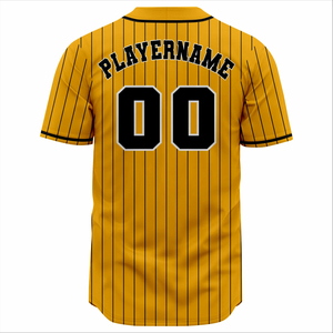 Custom Sublimated v Neck Full Button Down Embroidery Printed Logo Style Stripe Baseball Jersey T Shirt With Team Number - Product Image 4