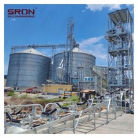 Silo de Acero Galvanizado en Caliente de Doble Capa SRON SILO de 50-15,000T de Capacidad para Almacenamiento de Granos, Económico, con Monitoreo PLC para Fábrica