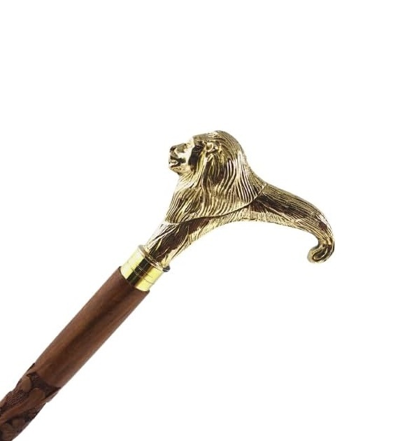 Wooden Cane Walking Stick with Rubber