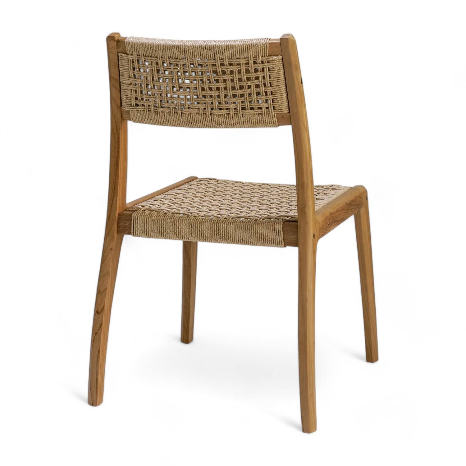 ไม้สักที่ยั่งยืนขัดผิวเรียบ-หวายคู่