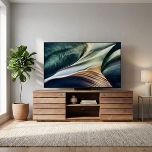 Modern Teak Wood <b>TV</b> Table <b>TV</b> Console Minimalist <b>TV</b> <b>Stand</b> <b>TV</b> Cabinet Finished in Natural Wood for Living Room Home Furniture - Product Image 1