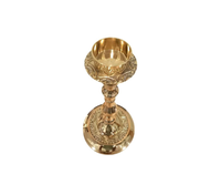 Bougeoir fantaisie de style antique en laiton brillant, finition antique, qualité supérieure, fabriqué en métal, fournitures en provenance d'Inde