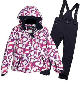Traje de Esquí y Snowboard para Mujer, Impermeable, de una Pieza, Cortavientos, Estampado, con Cierre de Cremallera, Talla Grande - Product Image 6