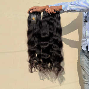 Prix de gros d'usine Cheveux bruts alignés sur les cuticules Cheveux humains indiens Faisceaux de cheveux bruts cambodgiens en vison avec fermeture suisse HD - Product Image 1