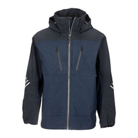Chaqueta de Pesca/Vadeo Ligera, Impermeable, de Cordura, con Capucha, Transpirable, Talla Grande, Diseño a Rayas
