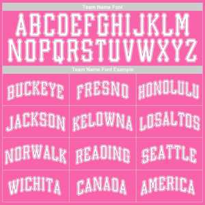 Maillots de softball authentiques pour femmes personnalisés rose et blanc à séchage rapide col en v avec demi-manches respirantes vêtements de softball de baseball - Product Image 4