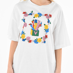 Camisetas de gran tamaño de moda de ajuste holgado para mujer de último diseño, camisetas de gran tamaño informales de verano - Product Image 1