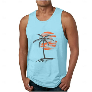 Men's Summer Fitness Sleeveless Vest | 3D Printed <b>Tank</b> <b>Top</b> | Windproof Quick Dry Gym Shirt | Casual Breathable Workout Wear - Product Image 3