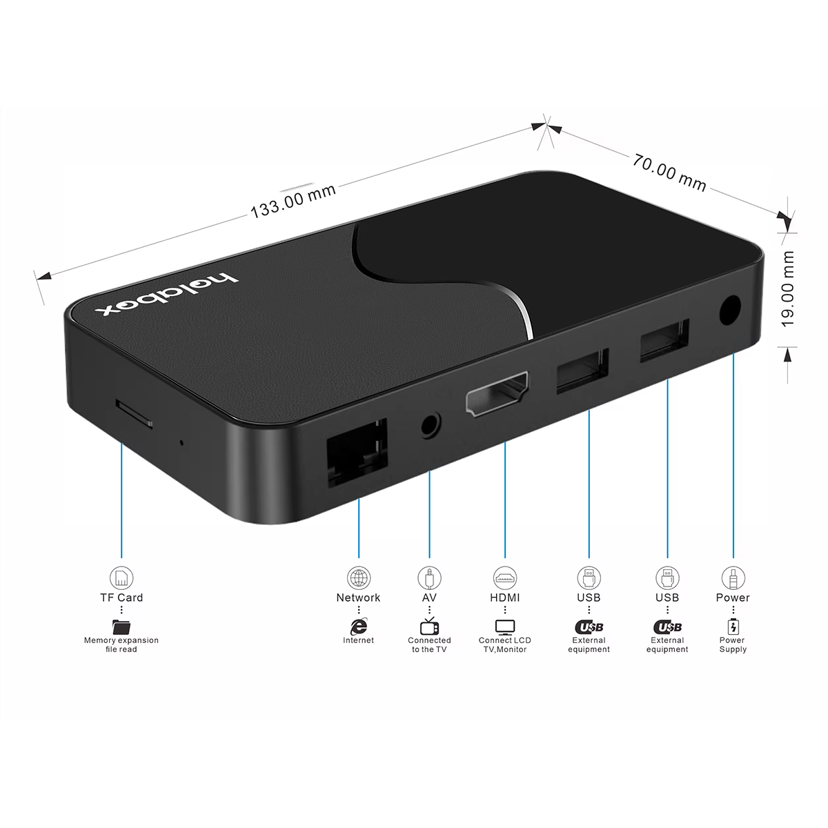 Holabox V96 PLUS TV Box - 4K Smart TV with Allwinner H618