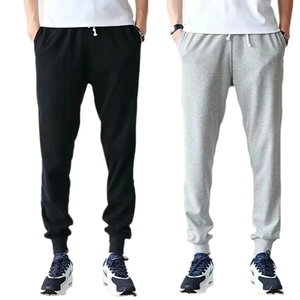 กางเกงวอร์มทรงหลวมสำหรับผู้ชาย, กางเกงแฟชั่นวาฟเฟิลทรงหลวมเอวยางยืดสวมใส่ได้ทุกฤดู - Product Image 2