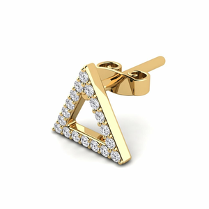 Boucles d'oreilles en diamant cultivé en laboratoire plaqué or 10 carats coupe ronde cadeaux modernes pour les hommes élégants accessoire de confiance de tous les jours - Product Image 2