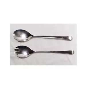 Ensemble de deux cuillères et fourchettes à salade en acier inoxydable, ustensiles de cuisine pour restaurant, outil de cuisine, gadget - Product Image 4