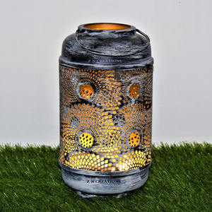 โคมไฟแก้วใส่เทียนทีไลท์สำหรับตั้งโต๊ะไฟกลางคืนและของตกแต่งบ้าน - Product Image 6