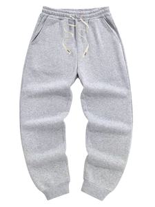 Lot de pantalons de jogging décontractés pour hommes, taille à cordon de serrage, couleur unie, avec poches, longueur cheville, pour usage quotidien 2026 - Product Image 4