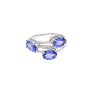 IGI Certificate 14k Solid Gold Diamond <b>Statement</b> <b>Ring</b> 2.38 CTW Genuine Tanzanite Engagement <b>Ring</b> Cocktail Bridal Fine Jewelry - Product Image 1