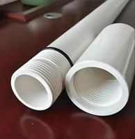 Tuyaux de montée en UPVC filetés Sch40 Sch80 3" 2" pour pompes submersibles, tubes de forage de puits, tubes de gaine de puits, PN16, tuyau de descente en PVC 4 pouces 75