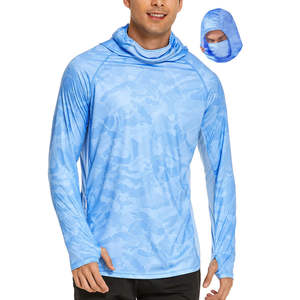 Nuevas Camisetas de Forro Polar Personalizables, Sudadera con Capucha de Manga Larga, Secado Rápido, la Mejor Protección Solar UPF 50, Transpirable, 100% Poliéster, para Pesca al Aire Libre para Hombre - Product Image 1