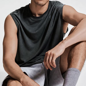 Pakistan Made Gym Débardeurs Qualité Premium Matériau Respirant Haute Qualité Sans Manches Hommes Débardeur Motif Blanc Singlet - Product Image 2