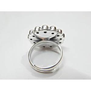 Anillo de ónix azul de Plata de Ley 925, joyería Floral hecha a mano - Product Image 2