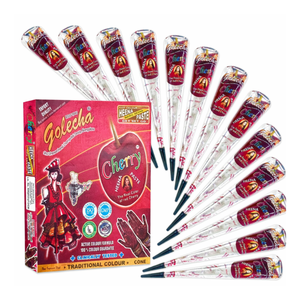 Golecha Herbal Cherry Red <b>Henna</b> Mehndi <b>Cone</b> For Hands Or Feet & Body Art Used In Wedding Ceremonies&Bridal Mehndi FDA Certified - Product Image 1