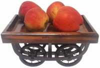 Plateau de service en bois chariot table à manger collation alimentaire service en bois Thela fabricant indien usine