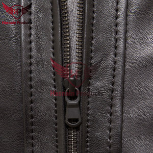 Chaqueta de Cuero Genuino Negra para Hombre, Cuello Camisero, Paneles de Piel de Vacuno, Costuras Laterales, Bolsillos, Diseño Clásico, Abrigo Cálido de Invierno, Nuevo - Product Image 3