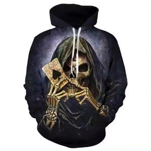 Sudaderas con capucha y sudaderas totalmente sublimadas-Abrigo de chaqueta con estampado de calavera - Product Image 6