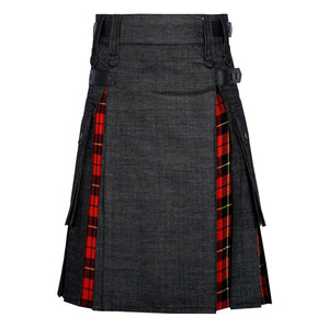 สก็อตต์ไฮบริดสโตนสำหรับผู้ชายผ้ายีนส์สีดำทำด้วยมือพร้อมแผ่นวัสดุอะคริลิคปรับขนาดได้ - Product Image 1