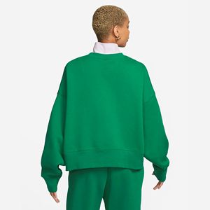 Sweat-shirt décontracté côtelé à col ras du cou, 70% coton, 30% Polyester recyclé, molleton côtelé, poignets et ourlet, vert irlandais - Product Image 2