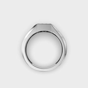 Anillo DE BODA ejecutivo romántico para hombre con diamante cultivado en laboratorio de corte redondo multipiedra para fiesta o Día del Padre - Product Image 2