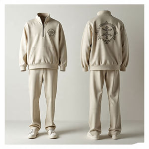 Nuevo mejor logotipo lavado con ácido Zip Hoodie Sweat Track Baggy Pant Set más vendido parche bordado 3D Full DTG Print Plus Size Winter - Product Image 3