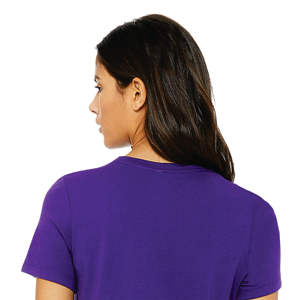 Airlume – T-Shirt à manches courtes en coton peigné et à anneaux pour femme, tenue de l'équipe, simple, violet, 100% oz, 4.2 - Product Image 6