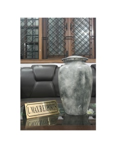 โถอัฐิอลูมิเนียมขัดเงาทองสีดำสำหรับฌาปนกิจการออกแบบที่ทันสมัย - Product Image 4