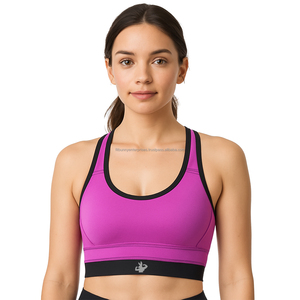 Sujetador deportivo sin costuras de alto soporte para mujer, ropa deportiva sencilla con estilo en la espalda, ropa deportiva transpirable de talla grande para Yoga y gimnasio - Product Image 1