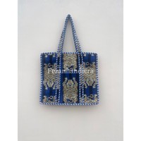 Tigre imprimé 100% coton Quilting épaule sac fourre-tout fait à la main Style Hippie sac de voyageur pour les femmes automne usage quotidien fermeture éclair ouverte