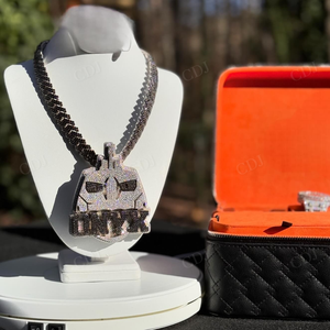 Gran oferta VVS Moissanite Diamond Letter colgante personalizado forma redonda Hip Hop personalizado alta calidad y claridad nueva moda - Product Image 1