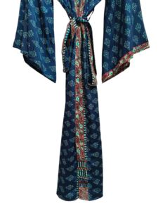 Party Wear Shirt Silk kimono For Woman's Multi Color Soft House Wear Multi Color Silk Blouse Short robe kimono Free Size lounge - Product Image 2