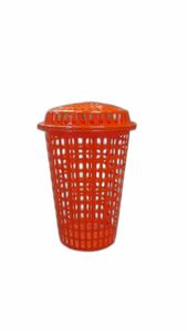 Panama Plastic <b>Laundry</b> <b>Basket</b> Durable Easy Home Organization Lightweight Portable Household Bathroom Storage - Product Image 2